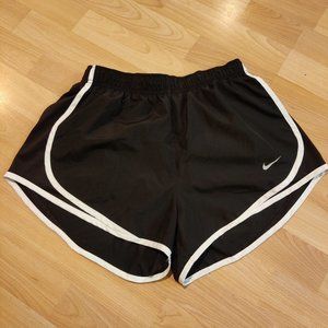Black and White Nike Dri Fit Shorts - Medium